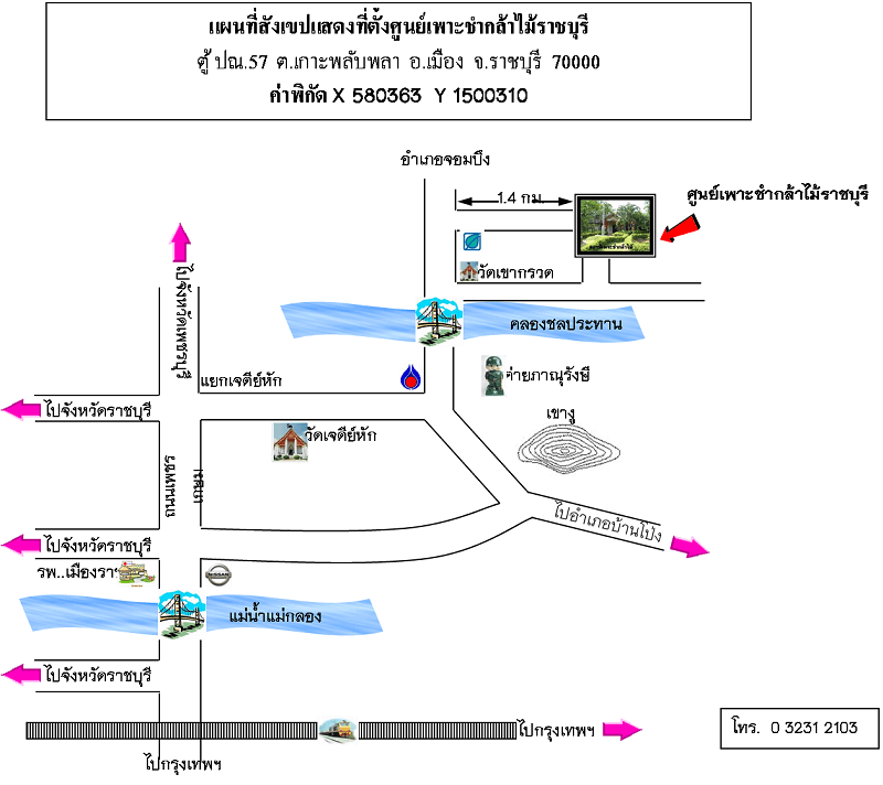 แผนที่การเดินไป ศูนย์เพาะชํากล้าไม้ จังหวัดราชบุรี.png