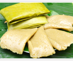 ขนมกนน้ำอ้อย วิธีทำขนมกนน้ำอ้อย ขนมไทยพื้นบ้านภาคเหนือ