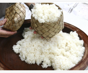 การนึ่งข้าวเหนียวให้นุ่ม อาหารของคนภาคเหนือ