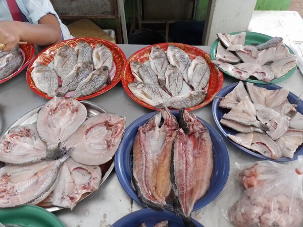 ตลาดสดเทศบาลตำบลโนนสัง ร้านขายปลา