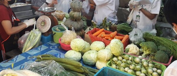 ตลาดสดเงินวิจิตร ร้านขายผัก