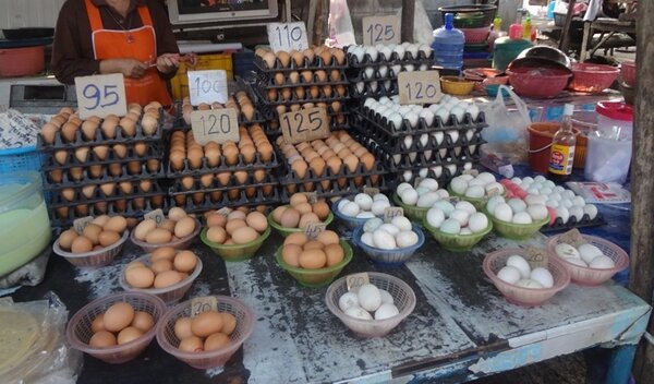 ตลาดสดเมืองร้อยเอ็ด ร้านขายไข่