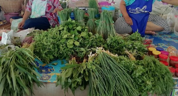 ตลาดสดเทศบาลตำบลเมืองสรวง ร้านผัก