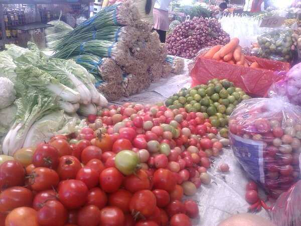 ตลาดสดน้ำยืน ร้านผัก