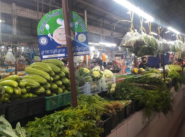 ตลาดใหญ่ลำลูกกา ตลาดเช้า ลำลูกกา ร้านผัก