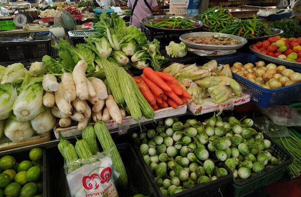 ตลาดสดเทศบาลเมืองพัทลุง ร้านผัก