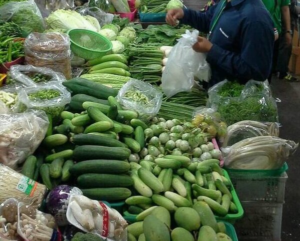 ตลาดกลางผักและผลไม้ ร้านผัก