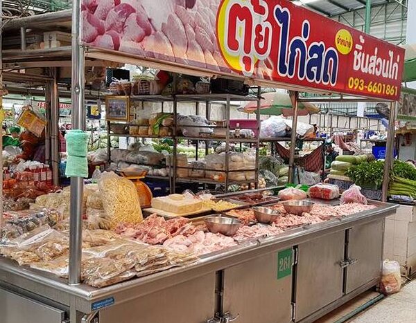 ตลาดอุดมสุข ร้านไก่สด