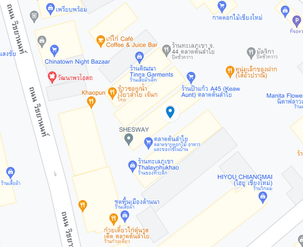 แผนที่ตั้งตลาดต้นลำไย แผนที่ตลาดต้นลำไย