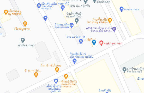 แผนที่ตั้งตลาดศรีเมือง แผนที่ตลาดศรีเมือง