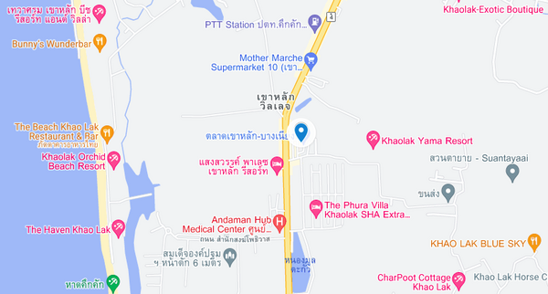 แผนที่ตลาดสดเขาหลัก-บางเนียง