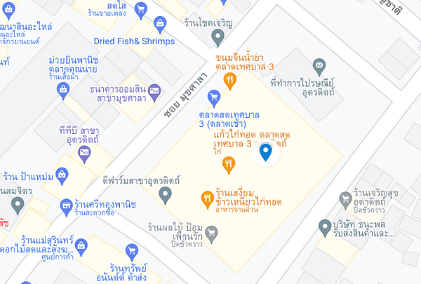 แผนที่ตั้งตลาดสดเทศบาล 3 อุตรดิตถ์ แผนที่ตลาดสดเทศบาล 3
