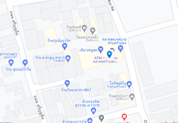 แผนที่ตั้งตลาดสดเทศบาลตำบลกำแพง จ.ศรีสะเกษ แผนที่ตลาดสดเทศบาลตำบลกำแพง