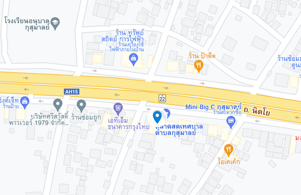 แผนที่ตั้งตลาดสดเทศบาลตำบลกุสุมาลย์ จ.สกลนคร แผนที่ตลาดสดเทศบาลตำบลกุสุมาลย์