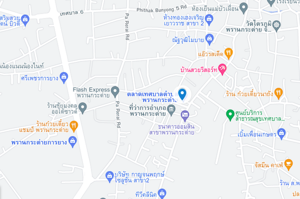 แผนที่ตลาดสดเทศบาลตำบลพรานกระต่าย