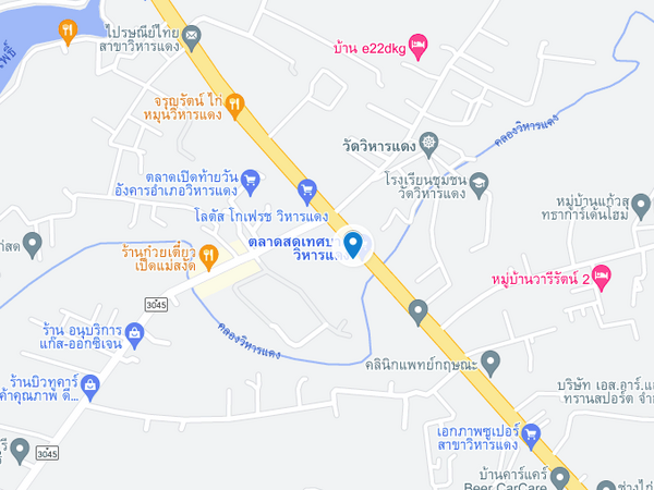 แผนที่ตลาดสดเทศบาลวิหารแดง