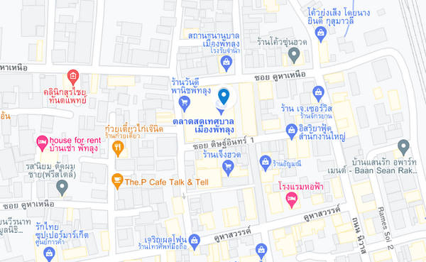 แผนที่ตั้งตลาดสดเทศบาลเมืองพัทลุง แผนที่ตลาดสดเทศบาลเมืองพัทลุง