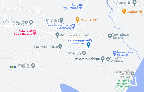 แผนที่ตั้งตลาดสดเทศบาลโนนสัง จ.หนองบัวลำภู แผนที่ตลาดสดเทศบาลโนนสัง