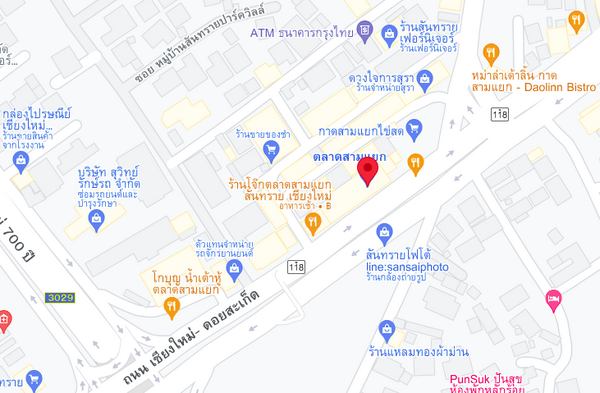 แผนที่ตลาดสามแยกสันทราย