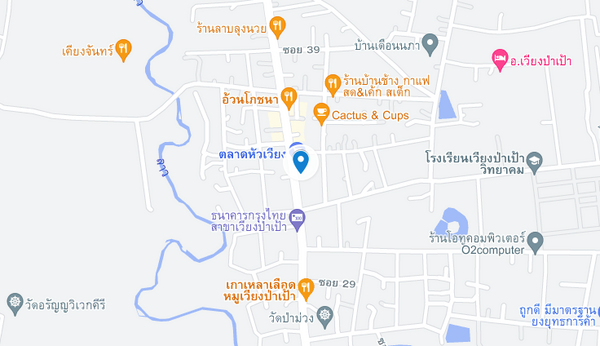 แผนที่ตลาดหัวเวียง