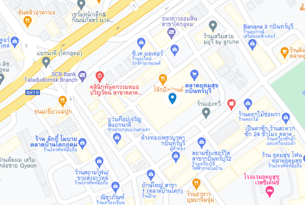 แผนที่ตั้งตลาดอุดมสุข แผนที่ตลาดอุดมสุข