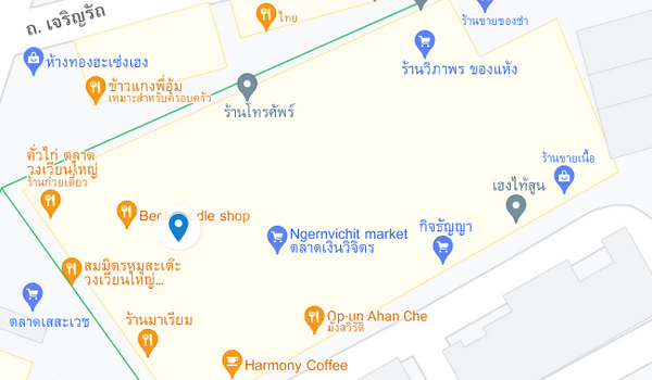 แผนที่การเดินทางไปตลาดเงินวิจิตร แผนที่ตลาดเงินวิจิตร