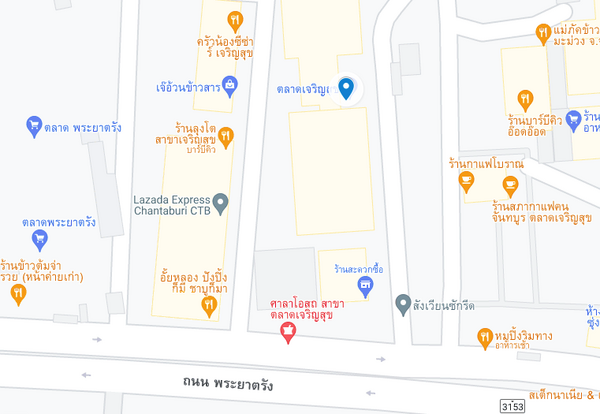 แผนที่ตั้งตลาดเจริญสุข แผนที่ตลาดเจริญสุข
