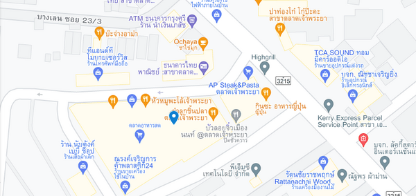 แผนที่ตั้งของตลาดเจ้าพระยา แผนที่ตลาดเจ้าพระยา