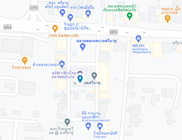 แผนที่ต้้งตลาดเทศบาลตำบลศรีธาตุ แผนที่ตลาดเทศบาลตำบลศรีธาตุ