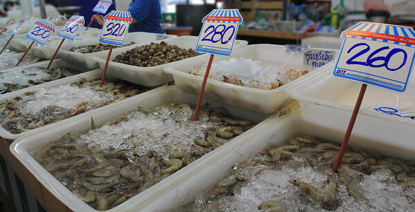 ตลาดสดดินแดง ร้านของทะเล