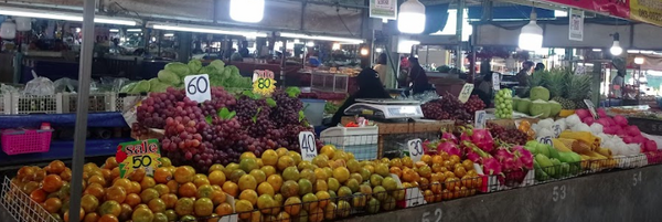 ตลาดขามทะเลสอ ตลาดเทศบาลตำบลขามทะเลสอ ร้านผลไม้