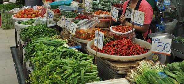ตลาดยิ่งเจริญ ตลาดสดบางเขน ร้านผัก