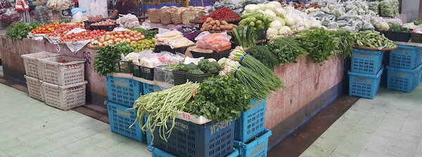 ตลาดสดเทศบาลพุทไธสง ตลาดเช้าบุรีรัมย์ ร้านผัก