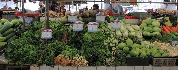 ตลาดบางขุนศรี ตลาดบางกอกน้อย ร้านผัก