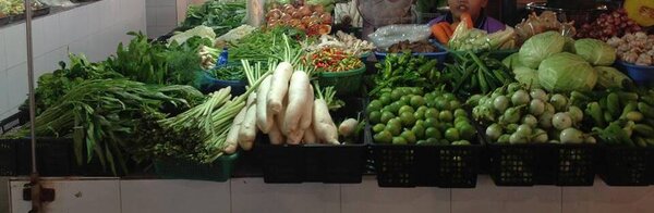 ตลาดสดกระบี่ ร้านผัก
