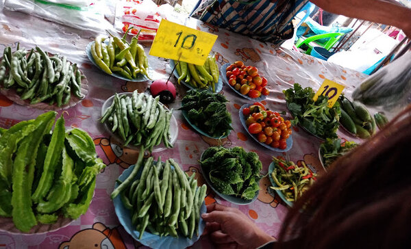 ตลาดสดป่าก่อดำ ร้านผักพื้นบ้าน