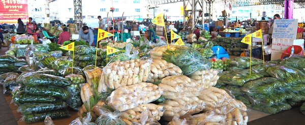 ตลาดไท ขายส่ง ตลาดผักค้าส่ง ร้านผักสด