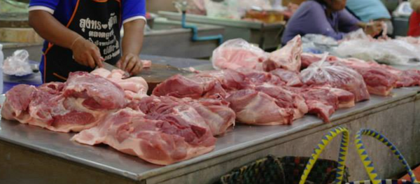 ตลาดเช้านครศรีธรรมราช ร้านหมู