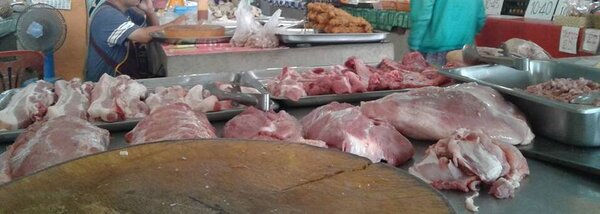 ตลาดมณีรัตน์ ร้านหมูสด