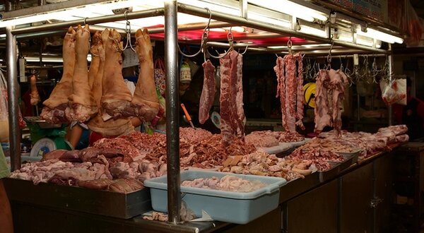 ตลาดยิ่งเจริญ บางเขน ร้านหมูสด