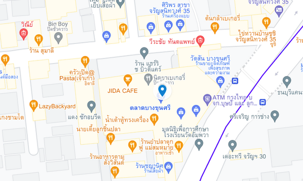 แผนที่ตลาดบางขุนศรี