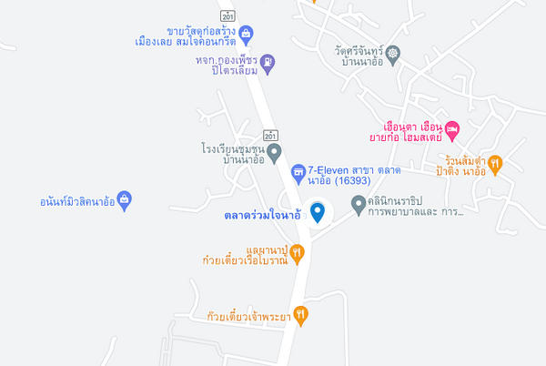 แผนที่ตั้งตลาดร่วมใจนาอ้อ แผนที่ตลาดร่วมใจนาอ้อ