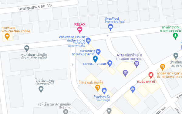 แผนที่ตลาดสดการเคหะ