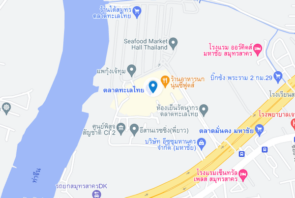 แผนที่ตั้งตลาดสดทะเลไทย แผนที่ตลาดสดทะเลไทย