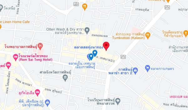 แผนที่ตลาดสดทุ่งนาทอง