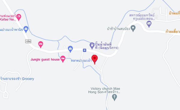แผนที่ตั้งตลาดสดปางมะผ้า จ.แม่ฮ่องสอน แผนที่ตลาดสดปางมะผ้า