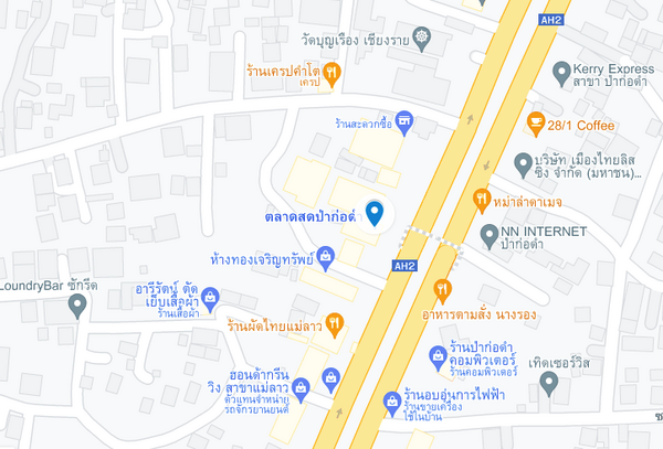 แผนที่ตั้งตลาดสดป่าก่อดำ แผนที่ตลาดสดป่าก่อดำ