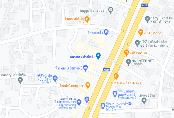 แผนที่ตลาดสดป่าก่อดำ