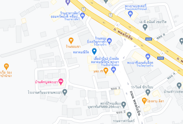 แผนที่ตั้งตลาดสดมณีรัตน์ แผนที่ตลาดสดมณีรัตน์