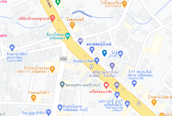 แผนที่ตั้งตลาดสดรุ่งโรจน์ แผนที่ตลาดสดรุ่งโรจน์